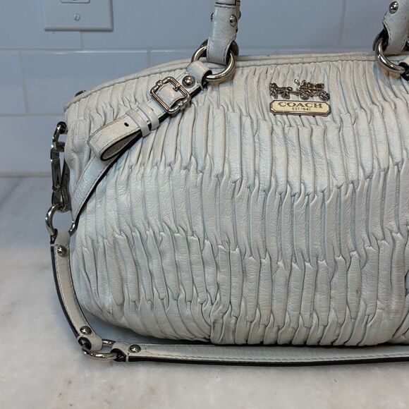 Coach Madison Sophia Gathered Leather Convertible Satchel - Picture 2 of 16